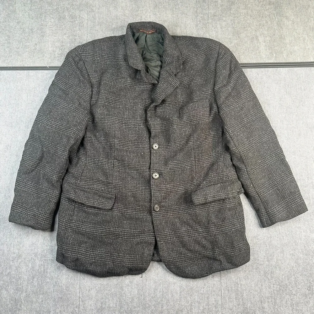 Viintage Nordstrom Sportcoat Mens 46R Blazer Linen Grey 